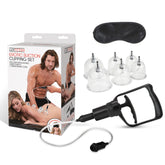 Lux Fetish Erotic Suction Cupping Set with Ergonomic Hand Pump and 6 Transparent Cups Default Title Suction Stimulator